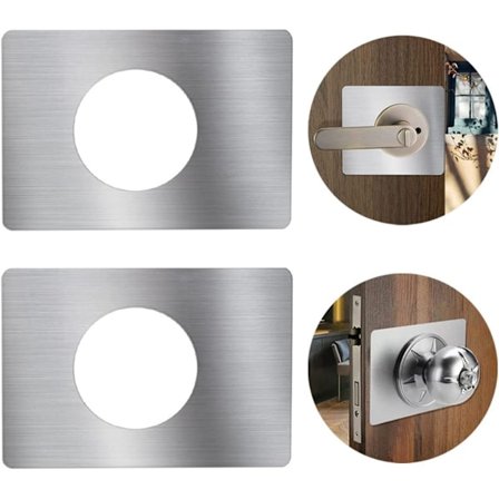 2 stk. dørgrebsforstærkningsplade vippebolt fastgørelse