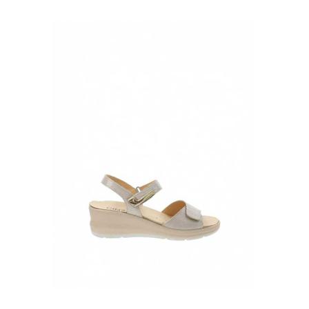 Cinzia Soft, Women's sandals in leather Szary, Kobieta, Rozmiar: 38 EU