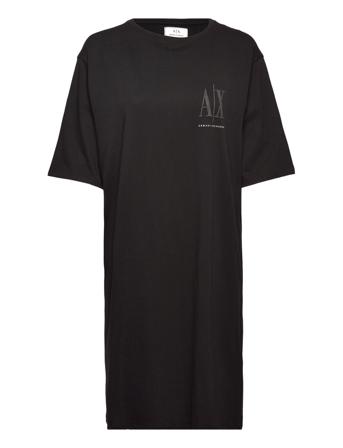 Dress Knälång Klänning Svart Armani Exchange