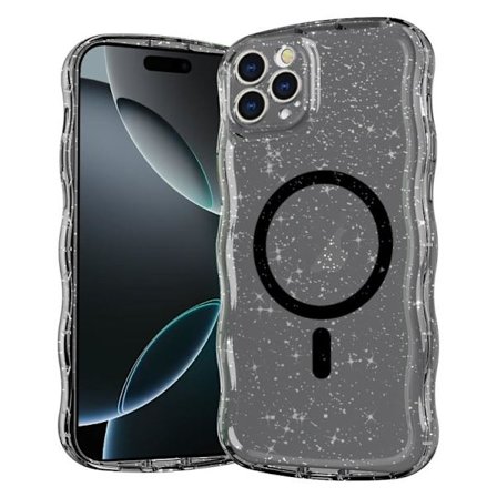 iPhone 16 Pro Max Wave Glitter MagSafe Magnetisk TPU Skal