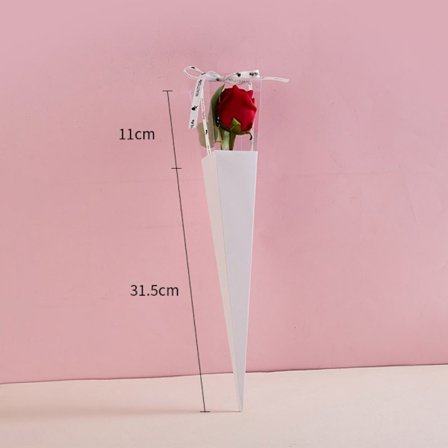 10 stk. Klar Vindusboks Bukett Gaveinnpakningspapir HVIT