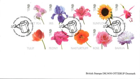 England - Blomster - Førstedagskort