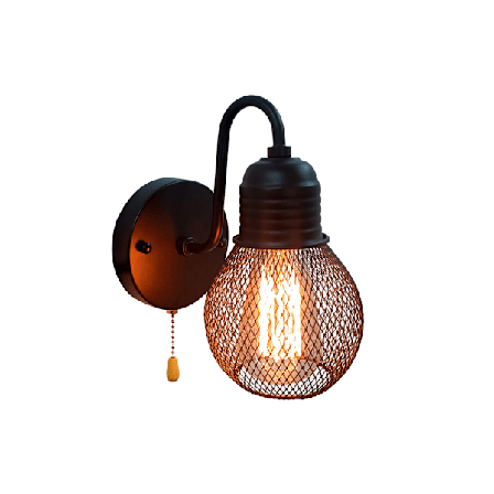 Vintage industriell innendørs vegglampe med justerbar skjerm Retrobelysning for soverom Sengekanten Bar Loft Cafe Butikk Stue (uten pære)