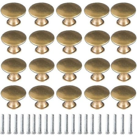Messing Dørknott 20 Stykker Vintage Messing Trekk Skap Knotter Skuff Dørknotter Skap Håndtak Vintage Skapknott For Skuff Skap Skap