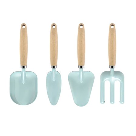Trädgårdsredskapsset, mini 4 st handspade, planteringsspade, kratta set för barn
