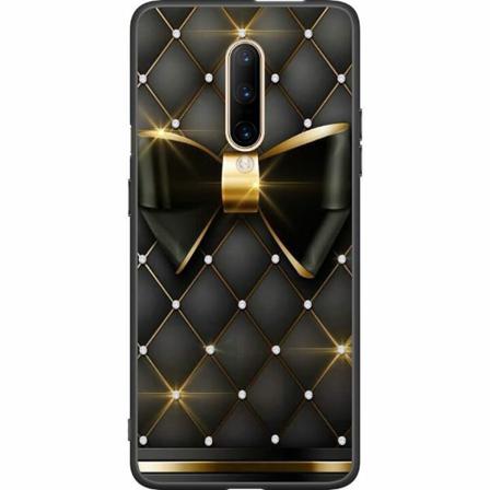 Oneplus 7 Pro Svart Skal Gyllene Rosett