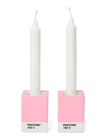 PANTONE Pantone Candlestick Set Of 2 - Pink - ONE SIZE