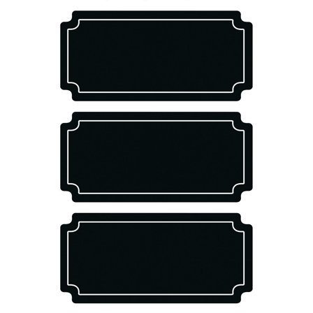 Herma Tafeletiketten Schilder schwarz 6St.