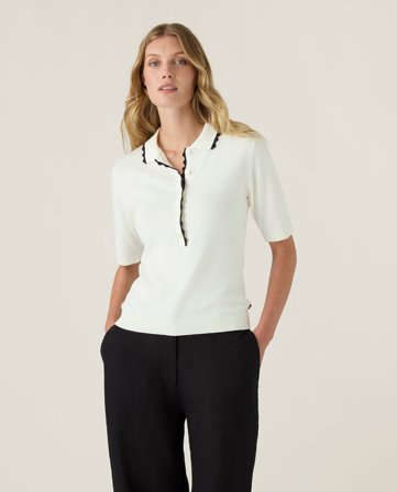 Lexington Short sleeve polo sweater, light blue