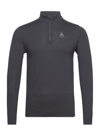 Odlo Bl Top Turtle Neck L/S Half Zip Merino 200 Black Odlo