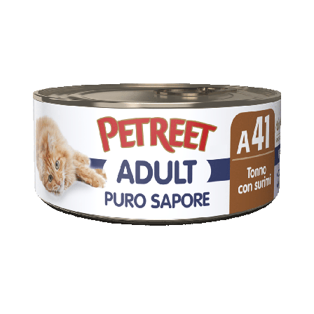 Petreet Adult Puro Sapore Con Surimi Per Gatti Lattina 70g