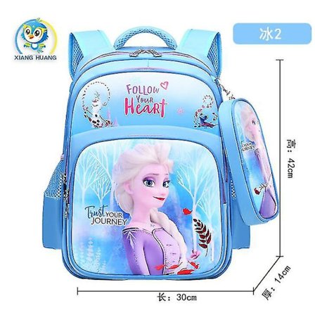 Disney Frozen Skolväskor Barn Ryggsäckar För Flickor Vattentät Ryggsäck Grundskola Mochila Bokväska C