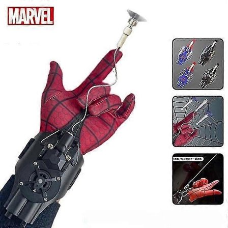 Spiderman Web Shooters Legetøj Spider Man Launcher Cosplay Peter Parker Tilbehør Rekvisitter Handsker Til Børn (LGL)