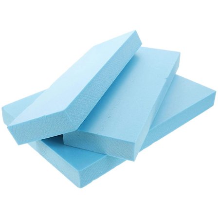 Polystyrenskumblokke 4 stk. til gør-det-selv-håndværk og modelbygning, blå farve, kreativt materiale til boligindretning [D]
