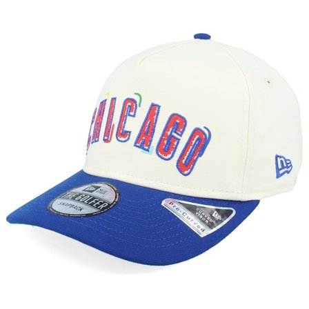 New Era - MLB White adjustable Czapka Z Daszkiem - Chicago Cubs Team Scribble Chrome/Royal A-frame Adjustable @ Hatstore