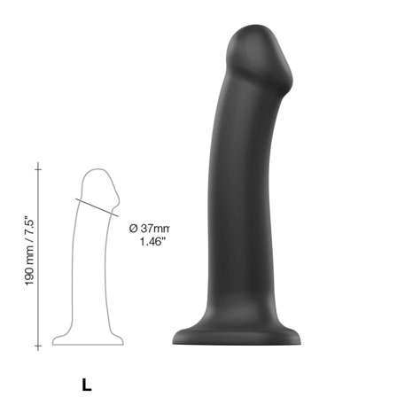 Böjbar Dildo Dual Density Large - 19 cm-strap-on-me - Vuxen.se - Mjuk dildo