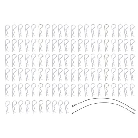 110 stk RC Body Clips Pins Fjernbetjening Car Body R Clips med Anti Lost spændesæt til 1/8 1/10 1/12