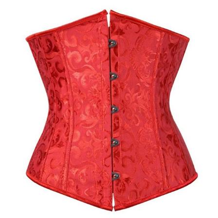 Underbust korset Corselete Lingeri RØD XXL red XXL