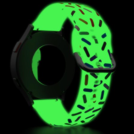 20 mm klockarmband för Samsung Galaxy Watch6 / Watch6 Classic / Watch 5 Pro / Watch4 Classic, mönstrad silikonrem