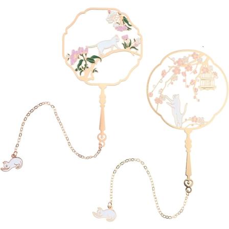 2 STK metallbokmerker Klassiske vintage hule boksidemerker ,ZQKLA