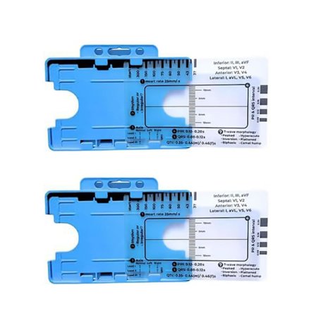 EKG:iden arviointikortti tasku EKG-viivain ammattikäyttöön klinikoilla ja kouluissa