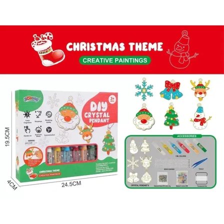 Gør-det-selv krystal maling kunst og håndværk sæt jule bage gratis lim krystal lim diy guka farvet vedhæng