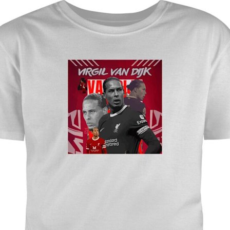 Lapsen t-paita Virgil van Dijk Liverpool Alankomaat pallovoittaja ja vakaa kenraali takalinjassa poikkeuksellisella pelin ymmärtämisellä ja voimall