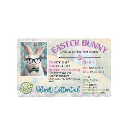 Påskehare ID-kort Påskepynt