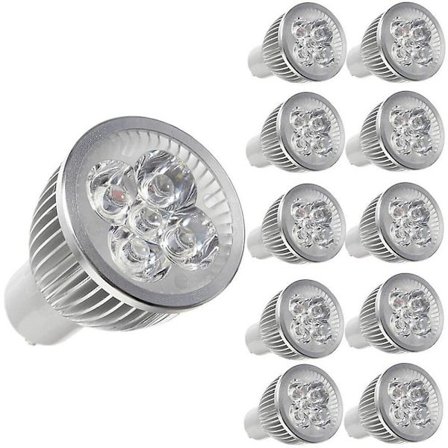10 stk. 5 W LED Spotlight 450 Lm E14 Gu10 Gu5.3 Høj Effekt