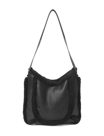 DAY ET Day Faux Shearling Shoulder - Black - ONE SIZE