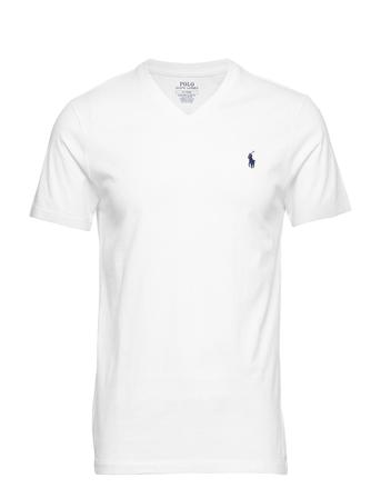 Custom Slim Fit V-Neck T-Shirt White Polo Ralph Lauren