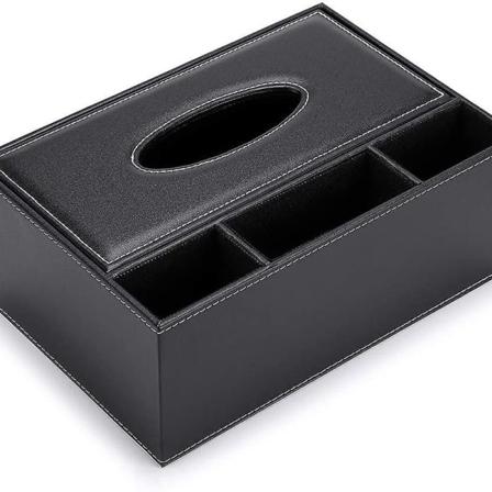 Rektangulær PU læder servietboks