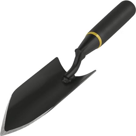 Hagespade - Kraftig hagehåndspade, hagespade i karbonstål med gummiert håndtak, hagespadeverktøy