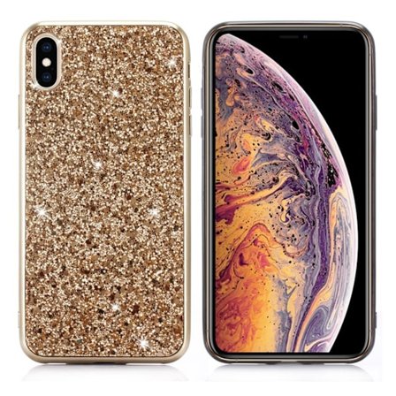 Glitter iPhone Xs Max kuoret - Kulta