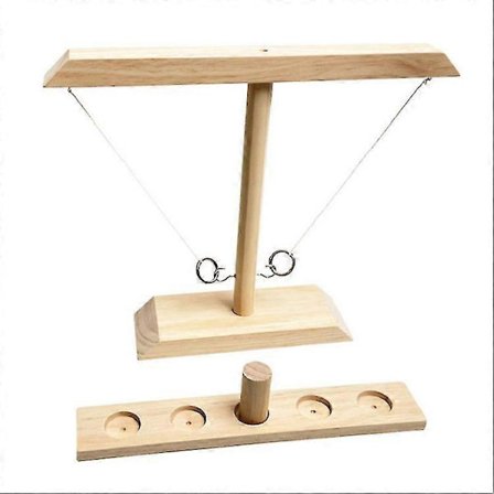 Koukku- ja rengasheittopele aikuisille, taistelupeli, juhlat, interaktiivinen juomapeli (useita saatavilla) (FMY) Puu