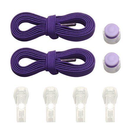 Fjäderlås Skosnören Utan Knytning LILA