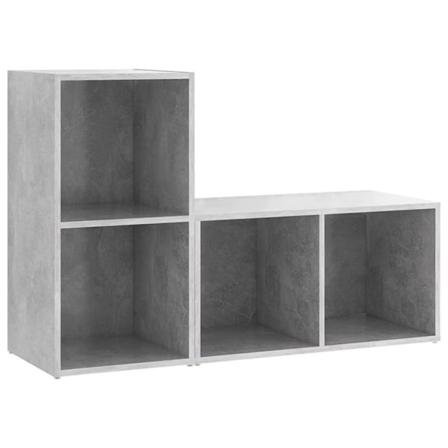 Vidaxl Tv-skåp 2 St Betonggrå 72x35x36,5 Cm Konstruerat Trä Grå