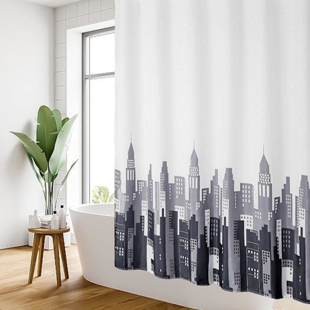 Bruseforhæng Vandtæt Holdbart og Skimmelsikkert Polyester Bruseforhæng