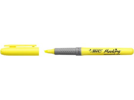 BIC Överstrykningspenna Brite Liner Grip snedskuren spets, gul - Lyreco - Kontorsmaterial - Pennor - Överstrykningspennor