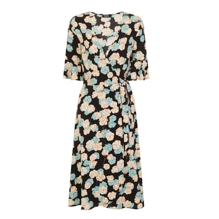 Girls On Film Dam/Dam Frill Detalj Wrap Klänning 8 Svart