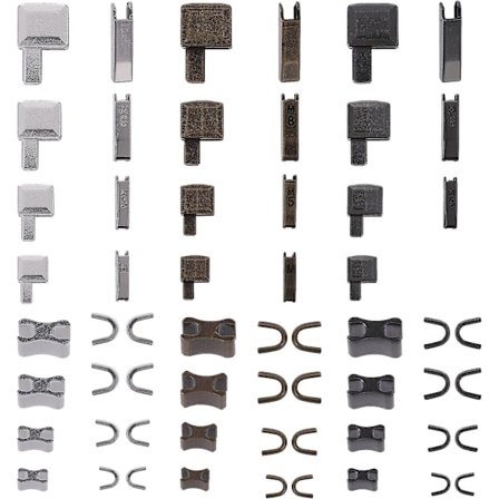 60 kpl Metallinen vetoketjun stopparisetti Vetoketjun korjaussarja Metallinen pidike Sisäänvientitappi Vetoketjun ylä-/alastoppari Vetoketjun vedin 