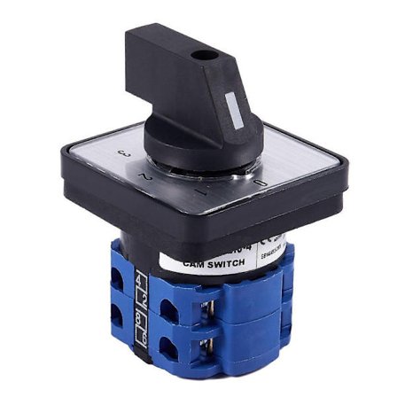 8 Terminaler 5 Posisjoner Hovedkontroll Kam Bryter 20a Svart+blå