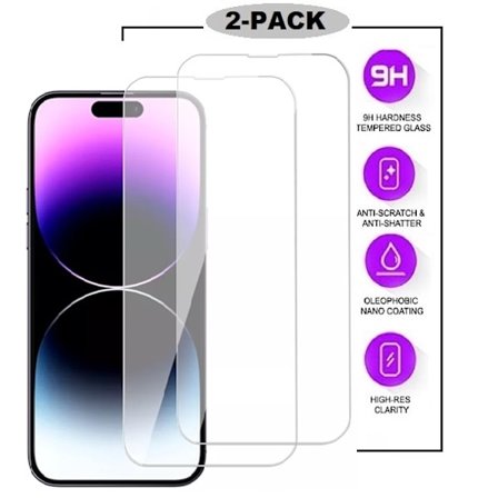 2-PACK iPhone 16e - 2.5D Härdat Glas Displayskydd