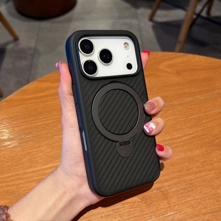 iPhone 17 Pro Skal - Kolfiber med MagSafe 360 Graders Rotering