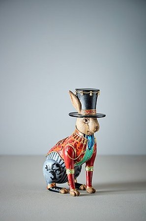 Jotex - Decoratief Beeldje Rood/zwart Rood/zwart - BUNNY - Koop Kerstversiering bij Jotex