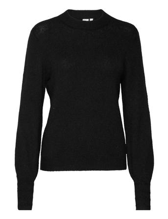 Yasjulietta Ls O-Neck Knit Pullover S. Black YAS