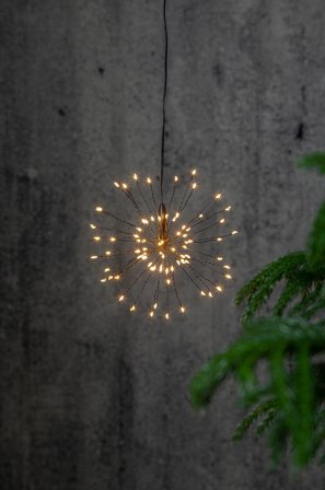 Jotex - Hengende dekorasjon Fyrverkeri 80L Svart - Kjøp Dekorativ julebelysning hos Jotex