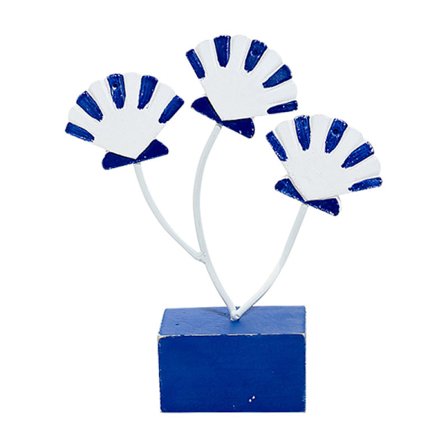 Välimeren tyyliin tummansininen kuori puinen kala kampa kotitalous