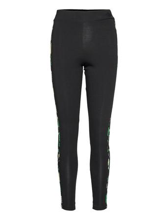 Floral 3-Stripes Medium Waist Tights W Black Adidas Originals