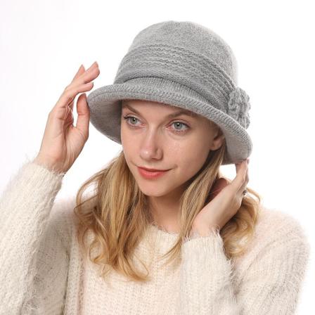 Neulotu Neulelippis Naisille Tyt ille Talvi L mmin Elegantti Pehme Vuori Beanie Vintage Pehme Lakki Paksu Kukat Cloche Hat Mukava Urheilu Hiihtolippis